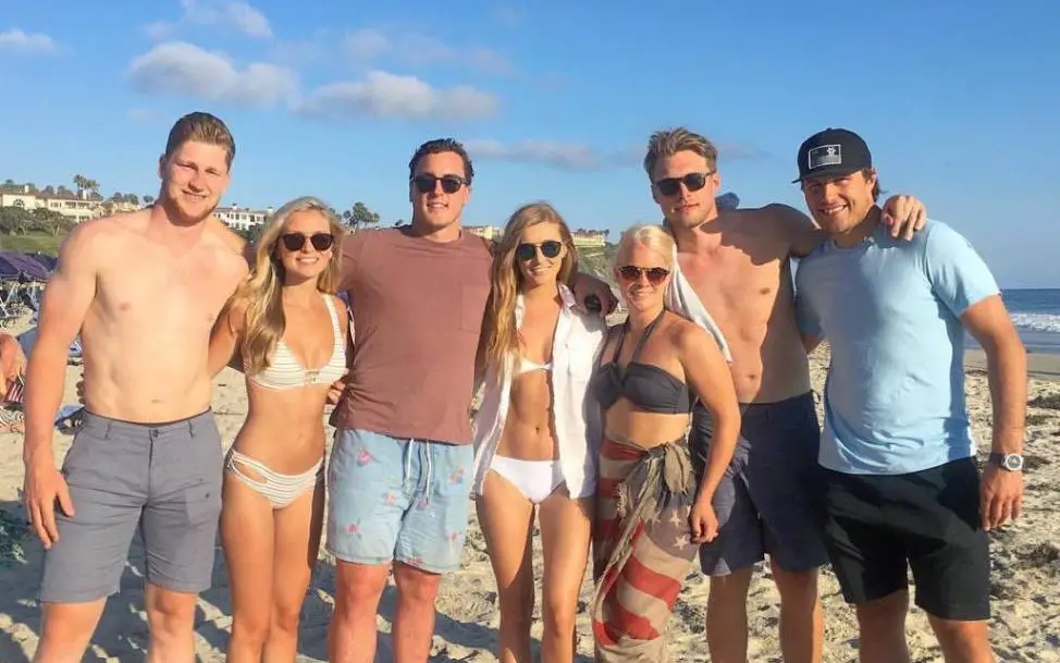 Nathan Mackinnon with girlfriend and friends
